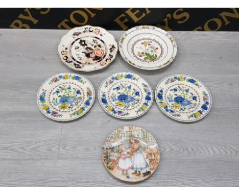 A SELECTION OF 6 COLLECTORS PLATES INCLUDES MASONS SPODE ROYAL WORCESTER