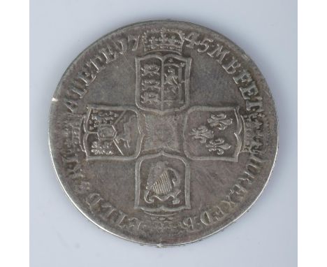A George II silver halfcrown, 1745. LIMA below bust.  