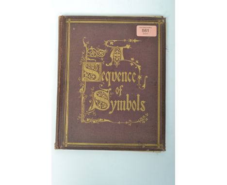 ' A Sequence of Symbols ' 19th century gilt tooled book of plates including many chomo lithograph plates of beautiful form de