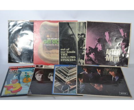 A collection of vinyl long play LP record albums to include The Beatles and The Rolling Stones - With The Beatles, The Beatle