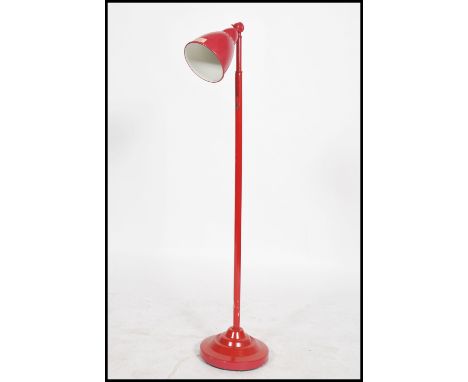 A vintage retro 20th century Herbert Terry style floorstanding standard lamp /  anglepoise lamp raised on terraced base with 