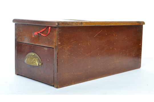 A Vintage 20th Century Wooden Cash Register Till Having A Pull Out