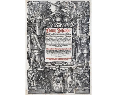 Judaica.- Flavius, J. Historien und Bücher: Von alten Jüdischen Geschichten, zwentzig, sambt eynem von seinem Leben... (Straß