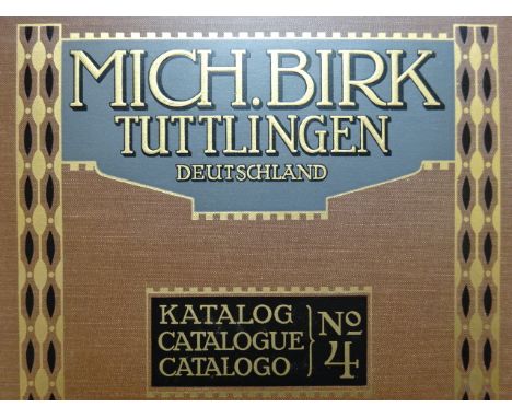Warenkatalog.- Mich. Birk Tuttlingen. Katalog No. 4. Tuttlingen, um 1920. 289 Doppelbll., XXI S. (Register). Mit zahlr. chrom
