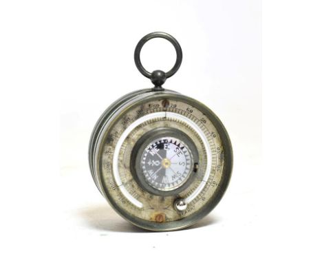 Thomas Armstrong &amp; Brother Pocket Compensated Barometer 1 7/8'' diameter, with barometer to one face and thermometer and 