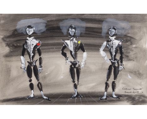 • KENNETH ROWELL (1920-1999) LAIDERETTE FOR BALLET RAMBERT (1955)signed, titled & dated l.r. watercolour with bodycolour 32.0