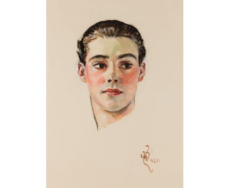 □ WILLIAM BRUCE ELLIS RANKEN, R.I., V.P.R.O.I., R.P. (1881-1941) A PORTRAIT OF LINLEY FRANCIS MESSEL (1899-1971)monogrammed &