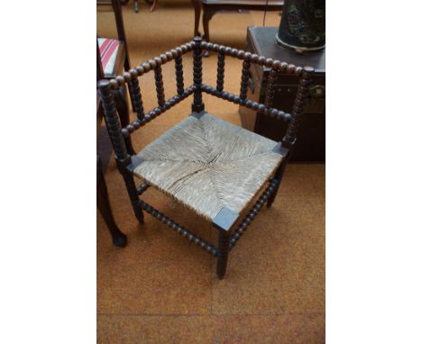 Possibly Welsh Bobbin Turned Corner Chair 