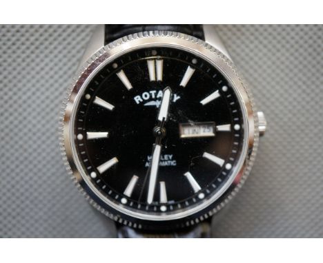 Rotary Gents Automatic Wristwatch with Skeleton Back, Currently Ticking (See Photos)