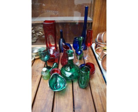 Collection of Coloured Glassware 