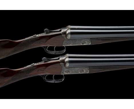 JOHN WILKES A PAIR OF 12-BORE BOXLOCK EJECTORS, serial no. 15115 / 6, circa 1966, 28in. nitro barrels, the ribs engraved 'JOH