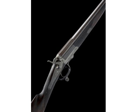 BOSS & CO. A SCARCE 12-BORE SINGLE-BARRELLED ROTARY-UNDERLEVER HAMMERGUN, no visible serial number, circa 1870, 29in. nitro r