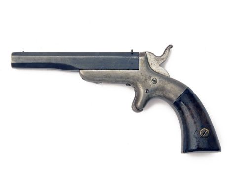 ALLEN & WHEELOCK, USA A RARE .32 RIMFIRE SINGLE-SHOT POCKET-PISTOL, MODEL 'CENTER HAMMER SINGLE', no visible serial number, c