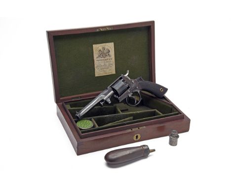 A SCARCE CASED 80-BORE PERCUSSION REVOLVER, MODEL 'REEVES' PATENT', serial no. 1024, circa 1859, with 5in. octagonal barrel (