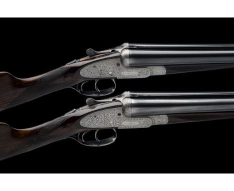 E.J. CHURCHILL A LIGHTWEIGHT PAIR OF 12-BORE 'IMPERIAL' SIDELOCK EJECTORS, serial no. 4989 / 90, for 1934, 25in. nitro choppe