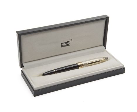 MONT BLANC, GERMANY A BOXED SILVER AND GILT-MOUNTED FOUNTAIN PEN, MODEL 'MEISTERSTUCK', serial no. XR2852511, TOGETHER WITH A