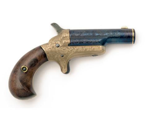 COLT, USA A SCARCE .41 RIMFIRE ENGRAVED VEST-PISTOL, MODEL 'COLT'S No3 THUER PATENT DERRINGER', no visible serial number, cir