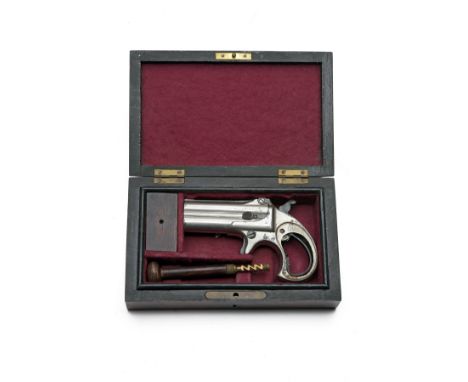 REMINGTON ARMS CO., USA A CASED .41 RIMFIRE OVER-UNDER DERRINGER-PISTOL, MODEL 'DOUBLE-DERRINGER', serial no. 564, type II (o