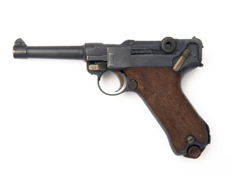 ERFURT ARSENAL, GERMANY A 9mm (PARA) SEMI-AUTOMATIC PISTOL, MODEL 'P08 LUGER', serial no. 5312, WITH HOLSTER, dated for 1918 