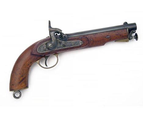 A .650 PERCUSSION PISTOL MARKED BIRMINGHAM, MODEL 'EAST INDIA GOVERNMENT PATTERN 1858 LANCERS', serial no. 235, with 8in. Bir