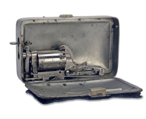 AN EXCEPTIONALLY RARE 5mm PINFIRE REVOLVER MECHANISM CONCEALED WITHIN A PURSE, MODEL 'FRANKENAU'S PATENT', serial no. 615, ci