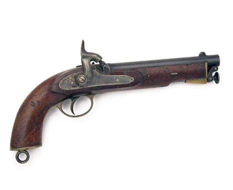 A .650 PERCUSSION PISTOL MARKED BIRMINGHAM MODEL 'EAST INDIA GOVERNMENT PATTERN 1858 LANCERS', serial no. 201, with 8in. Birm