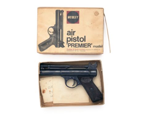 WEBLEY &amp; SCOTT, BIRMINGHAM A BOXED .22 BARREL-COCKING AIR-PISTOL, MODEL ''E' SERIES PREMIER', batch no. 453, circa 1968, 