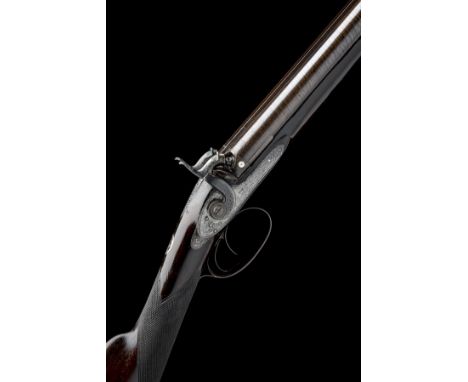 J.W. EDGE, MANCHESTER A 14-BORE PERCUSSION DOUBLE-BARRELLED SPORTING-GUN, serial no. 1350, circa 1845, with 30in. twist barre