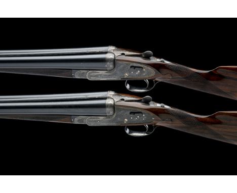 HOLLAND & HOLLAND A PAIR OF 12-BORE 'BADMINTON' SINGLE-TRIGGER HAND-DETACHABLE SIDELOCK EJECTORS, serial no. 34132 / 3, circa