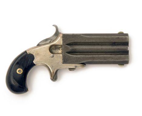 FRANK WESSON, USA A RARE .41 RIMFIRE TURN-OVER DERRINGER PISTOL WITH DIRK, MODEL 'LARGE FRAME TYPE 2', no visible serial numb