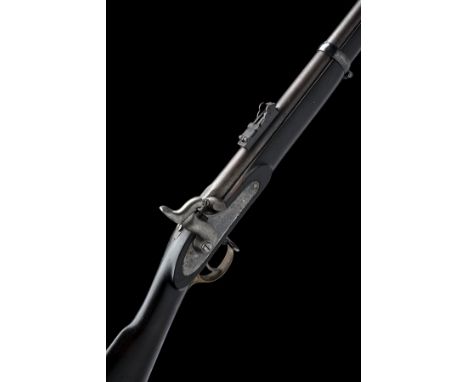 A .577 ENFIELD 'PATTERN 1853, 3RD MODEL' THREE-BAND PERCUSSION SERVICE RIFLE, no visible serial number, with 39in. barrel rif