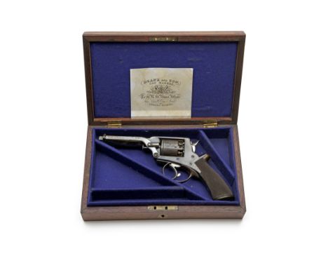 DEANE &amp; SONS, LONDON A CASED 80-BORE PERCUSSION REVOLVER, MODEL 'TRANTER'S PATENT', serial no. 8849T, circa 1858, with oc
