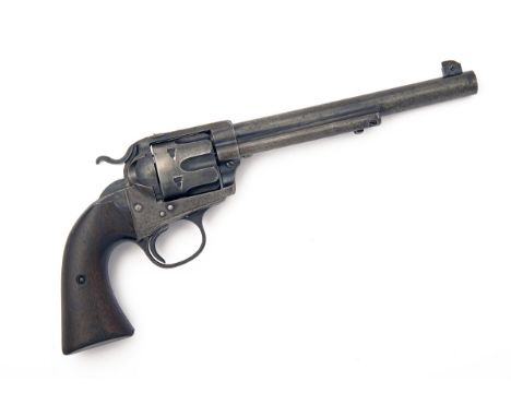 COLT, USA A SCARCE .455 SINGLE-ACTION REVOLVER, MODEL 'BISLEY TARGET', serial no. 163140, for 1896, with 7 1/2in. barrel, sin