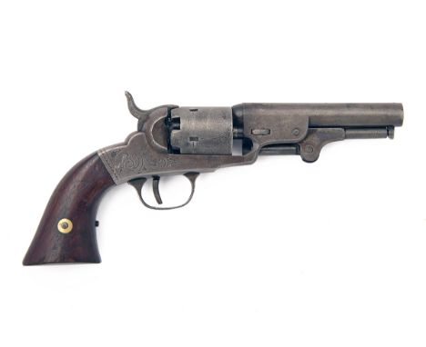 BACON MFG. CO., USA A .31 PERCUSSION FIVE-SHOT POCKET-REVOLVER, MODEL 'FIRST MODEL TRANSITIONAL', serial no. 176, circa 1860,