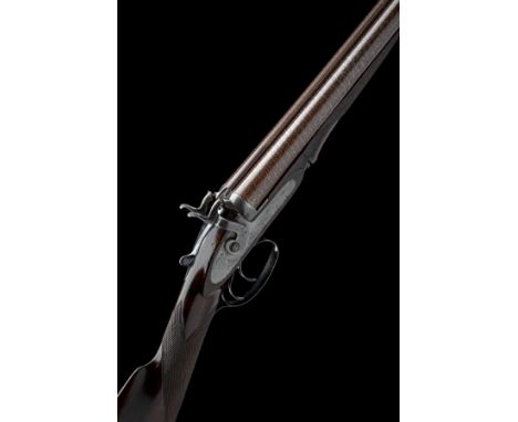 WESTLEY RICHARDS A 12-BORE 1871 PATENT BAR-IN-WOOD SINGLE-BITE SNAP-ACTION TOPLEVER HAMMERGUN, serial no. B5654, circa 1880, 