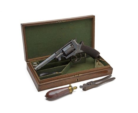 W. JEFFERY, PLYMOUTH A CASED 54-BORE PERCUSSION REVOLVER, MODEL 'ADAMS' PATENT', serial no. 40561, circa 1856, with blued oct