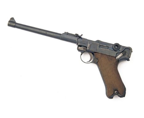 DWM, GERMANY A 9mm (PARA) SEMI-AUTOMATIC PISTOL, MODEL 'LUGER P08 LANGE or ARTILLERY', serial no. 9174, dated for 1917, with 