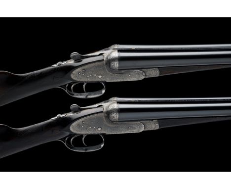 HENRY ATKIN A PAIR OF 12-BORE SIDELOCK EJECTORS, serial no. 664 / 5, circa 1890, 28in. replacement nitro barrels (in 1970), t