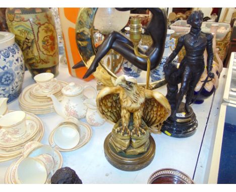 An Eagle figural lamp