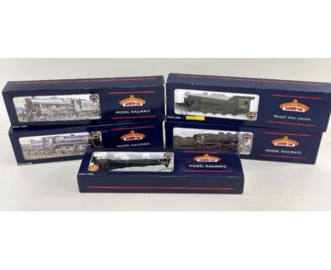 FIVE BACHMANN BRANCH-LINE 00 GAUGE STEAM LOCOMOTIVES, comprising 32-850 9F Standard 92220 Evening Star 2-10-0 loco and tender