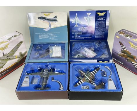 FOUR CORGI 1:72 SCALE MODELS OF MILITARY AIRCRAFT, ltd edns, comprising  English Electric Lightning F.3, 1984; McDonnell F-4J