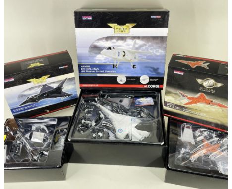 THREE CORGI 1:72 SCALE MODELS OF POST WAR JETS, ltd edns, comprising SEPECAT Jaguar - decommissioned livery, no.6 Sqn, RAF Co