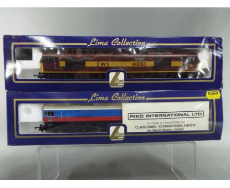 Lima Collection - two OO gauge diesel locomotives comprising class 60083 EWS 'Mountsorrel' # L204620 and class 59 003 'Yeoman