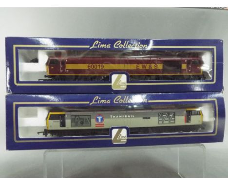 Lima Collection - two OO gauge diesel locomotives comprising class 60 093 Transrail 'Jack Stirk' # L204924 and class 60019 EW