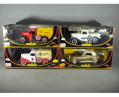 Solido - Four boxed Solido Prestige 1;18 scale diecast model cars. Lot consists of #8007 Bentley; #8005 Ford Citrene; #8002 F