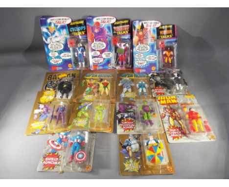 Toy Biz, Marvel - 13 Action figures by Toy Biz . Lot includes Marvel Action Super Heroes Iron Man; Green Goblin; Batman The J