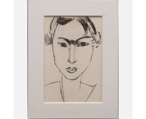 Henri Matisse ( 1869-1954)- graphic, Girl lithography on paper, numbered , Edition Murlot Paris around 1960 in passepartout .