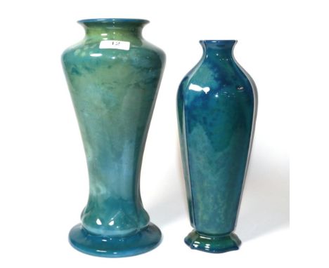 Two Worcester Sabrina ware vases, shape 2165 and 2177 