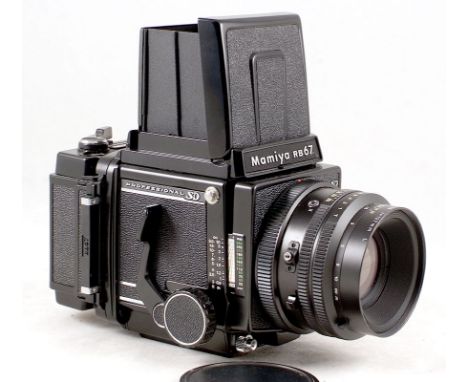 Mamiya RB67 Professional SD Camera.  Mamiya RB67 (6x7) Professional SD #PI1152 complete with Mamiya K/L 127mm f3.5 lens #0148