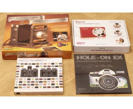 4 Make Our Own Camera Kits.  Wrebbit paper 35mm bellows camera kit, 1st stage started, otherwise seems complete (condition 3)